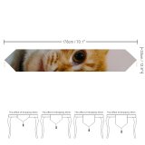Yanfind Table Runner Funny Curiosity Sit Little Young Eye Staring Kitten Whisker Downy Fur Portrait Everyday Dining Wedding Party Holiday Home Decor