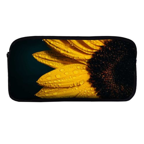 yanfind Pencil Case YHO Sharon Pittaway Flowers   Droplets Zipper Pens Pouch Bag for Student Office School