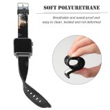 yanfind Watch Strap for Apple Watch Abies Silhouette Evening Tree Treetop Pine Plant Fir Sunset Free Dusk Compatible with iWatch Series 5 4 3 2 1