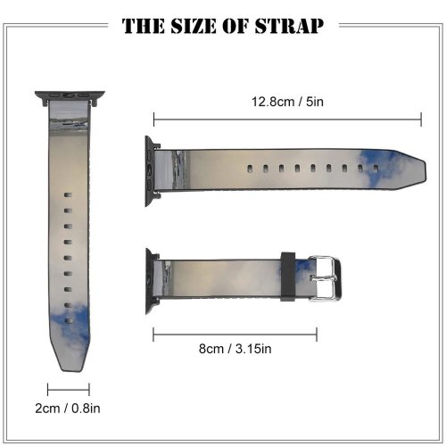 yanfind Watch Strap for Apple Watch Domain Pictures Cloud Outdoors Snow Cumulus  Cloudy  Public Meteorology Compatible with iWatch Series 5 4 3 2 1