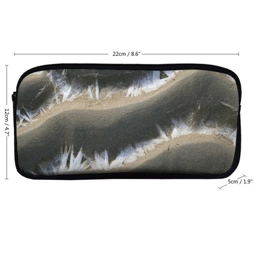 yanfind Pencil Case YHO Sand Winter Beach Netherlands  Sand  Soil Wave Snow Zipper Pens Pouch Bag for Student Office School