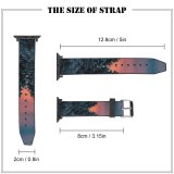 yanfind Watch Strap for Apple Watch Winter Pine Trees Evening Sky Dusk Compatible with iWatch Series 5 4 3 2 1