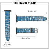 yanfind Watch Strap for Apple Watch  Wave Pools Plasma Aqua Daytime Resources Azure Calm Reflection Sky Compatible with iWatch Series 5 4 3 2 1