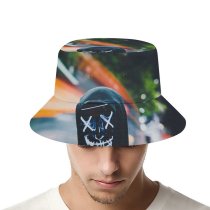 yanfind Adult Fisherman's Hat Persons Neon Hoodie Anonymous Fishing Fisherman Cap Travel Beach Sun protection