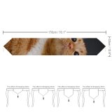 Yanfind Table Runner Young Kitty Pet Funny Kitten Portrait Tabby Whiskers Cute Little Adorable Staring Everyday Dining Wedding Party Holiday Home Decor