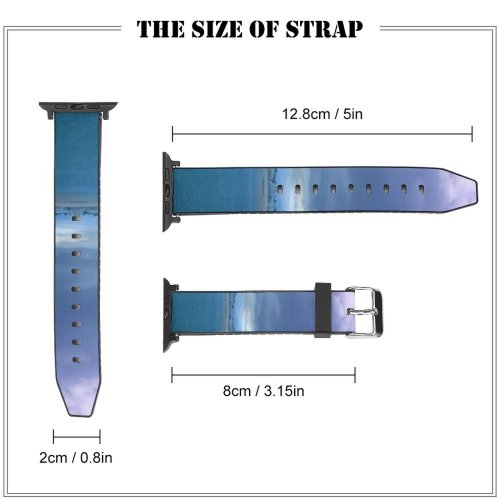 yanfind Watch Strap for Apple Watch Wales Coast Sea Seaside Vacation Victorian Fish Pier Beach Space Old Sky Compatible with iWatch Series 5 4 3 2 1