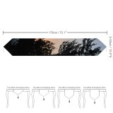 Yanfind Table Runner Abies Silhouette Evening Tree Treetop Pine Plant Fir Sunset Free Dusk Everyday Dining Wedding Party Holiday Home Decor
