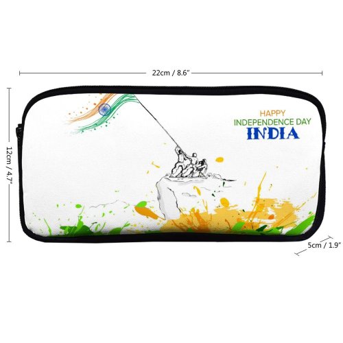 yanfind Pencil Case YHO  Pal Celebrations Independence India August Th Tricolor Indian Flag Zipper Pens Pouch Bag for Student Office School