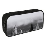 yanfind Pencil Case YHO Boats Clouds Sports Adventure Travel Sport Crew Beach Sail Watercrafts Sailboats Transportation Zipper Pens Pouch Bag for Student Office School
