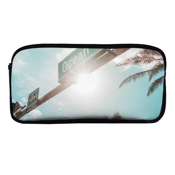 yanfind Pencil Case YHO Images Journey Texture  Wallpapers Friends Plant Tree Free Palm Summer Trip Zipper Pens Pouch Bag for Student Office School
