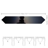 Yanfind Table Runner Backlit Scenery Evening Space Galaxy Peaceful Waters Tranquil Outdoors Scenic Idyllic Starry Everyday Dining Wedding Party Holiday Home Decor