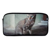 yanfind Pencil Case YHO Lovely Kitty Images Pet  Manx Wallpapers Decor Abyssinian Free Blueish Pictures Zipper Pens Pouch Bag for Student Office School
