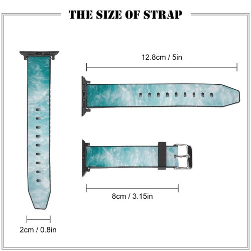 yanfind Watch Strap for Apple Watch Texture Zealand Aqua Sky Turquoise Daytime Azure Atmosphere Compatible with iWatch Series 5 4 3 2 1