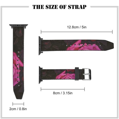 yanfind Watch Strap for Apple Watch Flower Rose Images Wallpapers Free Plant Geranium Petal Art Design  Graphics Compatible with iWatch Series 5 4 3 2 1