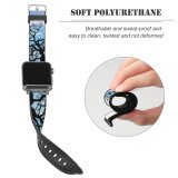 yanfind Watch Strap for Apple Watch Winter Cloud Silhouette Landscape Sky Plant Tree Branch Plant Daytime Natural Woody Compatible with iWatch Series 5 4 3 2 1