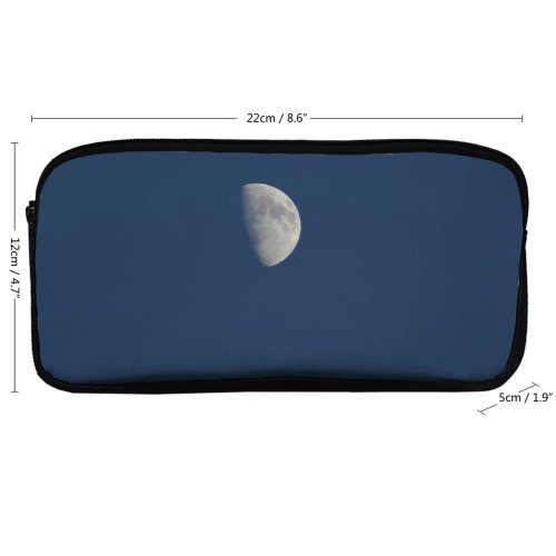 yanfind Pencil Case YHO Atmosphere Crater Daytime Atmospheric Autumn Moonlight Astronomy Sky  Astronomical Half Azure Zipper Pens Pouch Bag for Student Office School