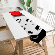 Yanfind Table Runner Dark Love Heart Astronaut Planet Outer Space AMOLED Cute Everyday Dining Wedding Party Holiday Home Decor