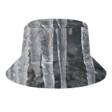 yanfind Adult Fisherman's Hat Winter Icicles Frozen Ice Melting Winter Formation Freezing Icicle Stalactite Soda Birch Fishing Fisherman Cap Travel Beach Sun protection