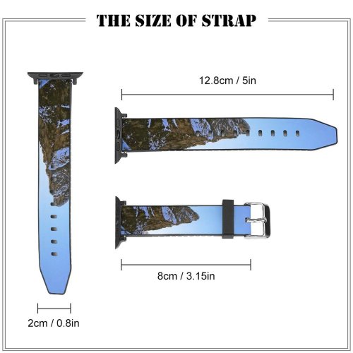yanfind Watch Strap for Apple Watch Abies Range Tree  Snow Plant Fir Free  Stock Outdoors Compatible with iWatch Series 5 4 3 2 1