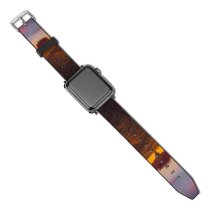 yanfind Watch Strap for Apple Watch Lone Tree Agriculture Fields Sunset Evening Landscape Scenery Countryside Compatible with iWatch Series 5 4 3 2 1