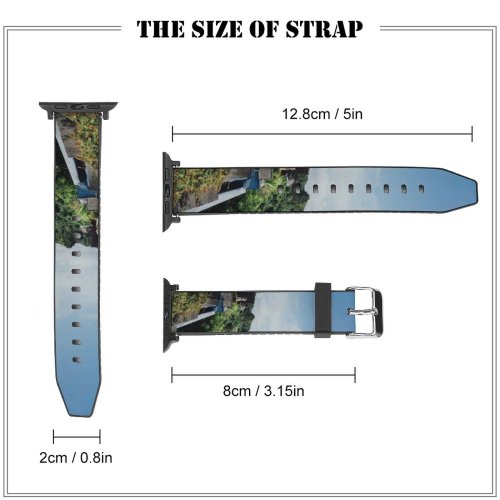 yanfind Watch Strap for Apple Watch Vehicle Building Roof Plant Pictures Transportation Islands Banyan Outdoors Boat Arecaceae Compatible with iWatch Series 5 4 3 2 1