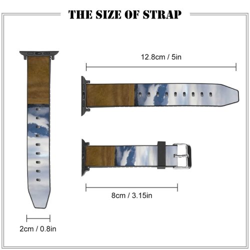 yanfind Watch Strap for Apple Watch Landscape Peak Slope Pictures Outdoors Grey Snow Free Range  Zealand Compatible with iWatch Series 5 4 3 2 1
