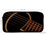 yanfind Pencil Case YHO Melody Sound Bass Wood Flamenco Accessory Acoustic Guitar Rock Play Musical Instrument Zipper Pens Pouch Bag for Student Office School