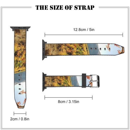 yanfind Watch Strap for Apple Watch Countryside Leaf Plant Domain Trunk Pictures Outdoors Tree Maple Public Images Compatible with iWatch Series 5 4 3 2 1
