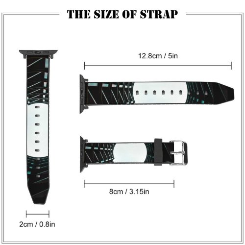 yanfind Watch Strap for Apple Watch Black Dark  Architecture Building Sky Tunnel Compatible with iWatch Series 5 4 3 2 1