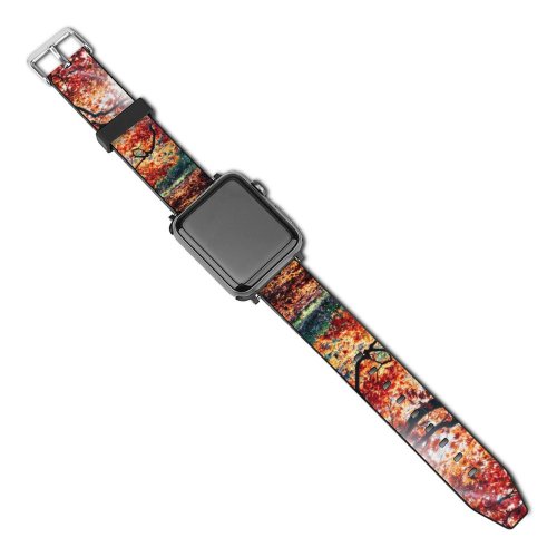yanfind Watch Strap for Apple Watch Dan Freeman Autumn Fall Maple Tree Foliage Sunlight Westonbirt National Arboretum England Compatible with iWatch Series 5 4 3 2 1