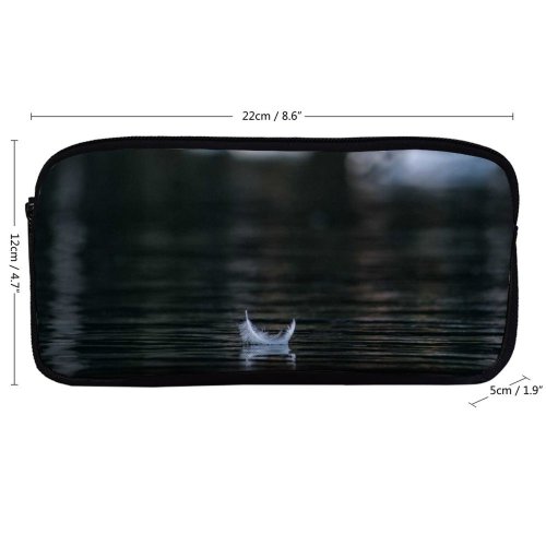yanfind Pencil Case YHO Mediataion Medvode Sorrow Ripple Mother Real Dear Quiet Wallpapers Lonely Feather Isolation Zipper Pens Pouch Bag for Student Office School