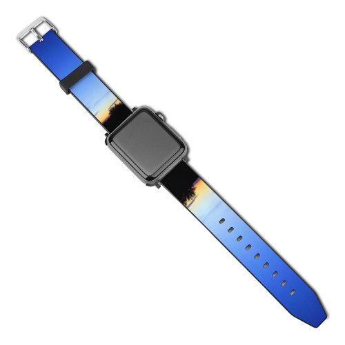 yanfind Watch Strap for Apple Watch Sunset Endless Warm Evening  Horizon Summer Sky Calm  Deep Cloud Compatible with iWatch Series 5 4 3 2 1