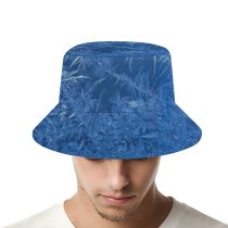 yanfind Adult Fisherman's Hat Winter Frost Sky Ice Electric Frost Azure Winter Freezing Cobalt Fishing Fisherman Cap Travel Beach Sun protection