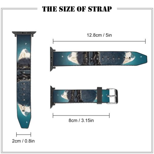 yanfind Watch Strap for Apple Watch Trey Ratcliff Mitre Peak  Zealand Milford Sound Fallen Tree Snow Mountains Compatible with iWatch Series 5 4 3 2 1