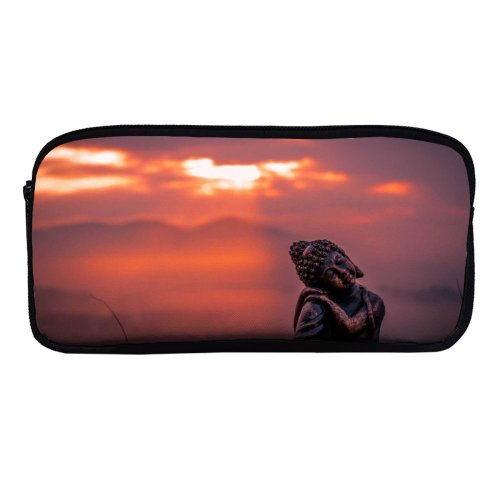 yanfind Pencil Case YHO Cute Statue Sunset Zipper Pens Pouch Bag for Student Office School