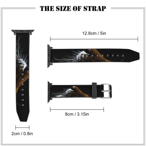 yanfind Watch Strap for Apple Watch Dark  Closeup Big Cat Compatible with iWatch Series 5 4 3 2 1