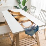 Yanfind Table Runner Blur Gold Urban Stock City Light Illuminated Lamp Bulb Lights Nightlife Reflection Everyday Dining Wedding Party Holiday Home Decor