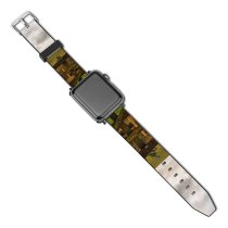 yanfind Watch Strap for Apple Watch Landscape Countryside Plant Creative Mound Pictures Grassland Outdoors Tree Wood Railing Compatible with iWatch Series 5 4 3 2 1