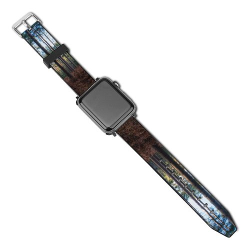 yanfind Watch Strap for Apple Watch Abies Plant Woodland Forest Wilderness  Pictures Outdoors Grey Tree Fir Compatible with iWatch Series 5 4 3 2 1