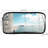 yanfind Pencil Case YHO Boats Clouds Landscape Daylight  Sail Watercrafts Boat Sailboats Transportation Outdoors Wind Zipper Pens Pouch Bag for Student Office School