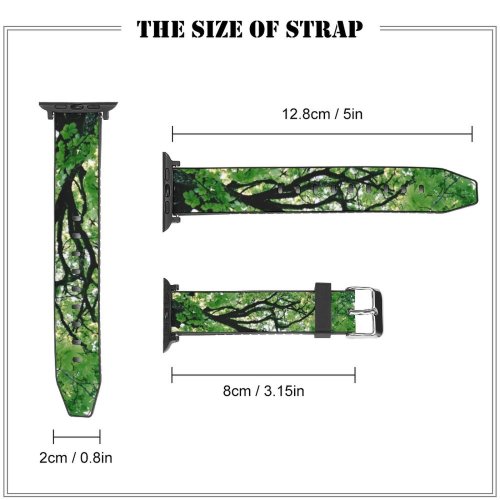 yanfind Watch Strap for Apple Watch Tree Horse Chestnut from Below Plant Woody Leaf Branch Biome Spring Flower Compatible with iWatch Series 5 4 3 2 1