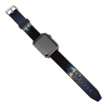 yanfind Watch Strap for Apple Watch Michael Kaldani Oakland Bay   Francisco Cityscape City Lights Night Time Compatible with iWatch Series 5 4 3 2 1