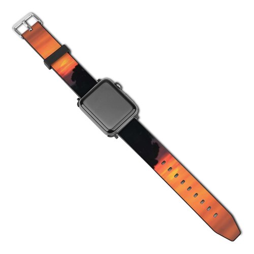 yanfind Watch Strap for Apple Watch Sunset Sunsets Sunrise Sunrises Sky Skies Dusk Dawn Evening Afterglow Cloud Morning Compatible with iWatch Series 5 4 3 2 1