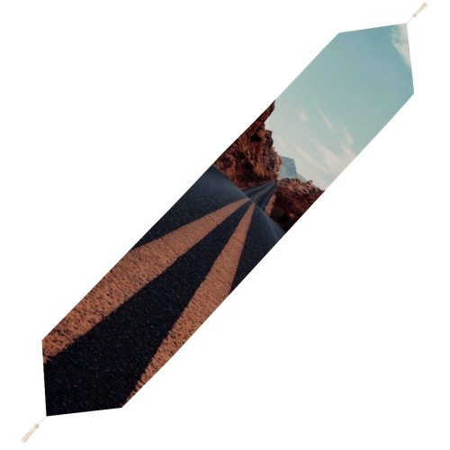 Yanfind Table Runner Jake Blucker Valley Fire State Park Road Tarmac Highway Nevada Everyday Dining Wedding Party Holiday Home Decor