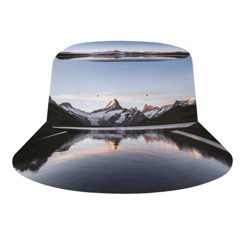 yanfind Adult Fisherman's Hat Gerard Sunrise Morning Bachalpsee Lake Reflections Switzerland Fishing Fisherman Cap Travel Beach Sun protection