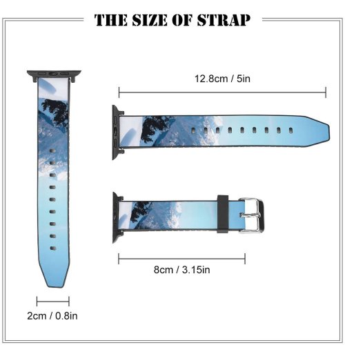 yanfind Watch Strap for Apple Watch Di Pictures Winter Outdoors Stock Snow Tree Wandern Alps Nago Compatible with iWatch Series 5 4 3 2 1
