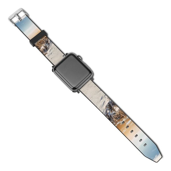 yanfind Watch Strap for Apple Watch Winter Landscape Pine Trees Frosted Trees Sunny Snow Compatible with iWatch Series 5 4 3 2 1