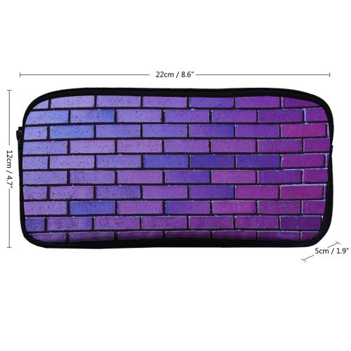 yanfind Pencil Case YHO Wesley Tingey Brick Wall Purple Violet Bricks Gradients Zipper Pens Pouch Bag for Student Office School