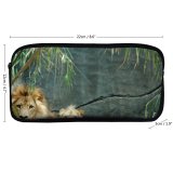 yanfind Pencil Case YHO Big Lions Terrestrial Cats Jungle Adaptation Lion King Masai Cat Felidae Carnivore Zipper Pens Pouch Bag for Student Office School