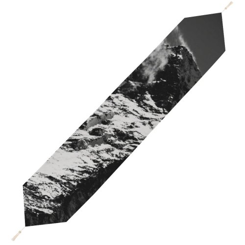 Yanfind Table Runner Landscape Peak Domain Switzerland Rock Pictures Cloud Outdoors Grey Snow Range Everyday Dining Wedding Party Holiday Home Decor